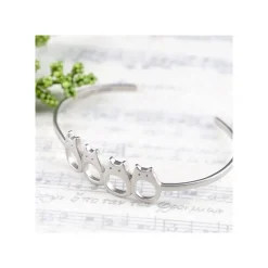 Maison Ghibli Jewellery-White Totoro Metal Garland Bracelet - My Neighbor Totoro