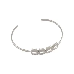 Maison Ghibli Jewellery-White Totoro Metal Garland Bracelet - My Neighbor Totoro
