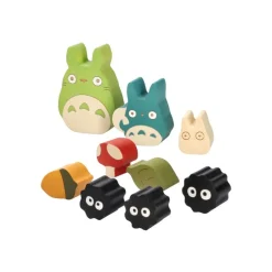 Maison Ghibli Toys-Wood Figurine Totoro With Soot Sprites - My Neighbor Totoro