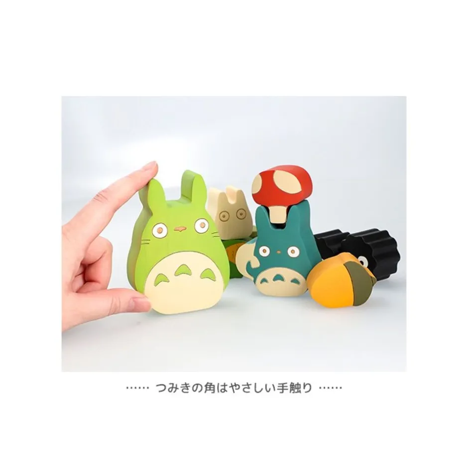 Maison Ghibli Toys-Wood Figurine Totoro With Soot Sprites - My Neighbor Totoro