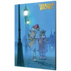 Maison Ghibli Wall Decoration-Wood Panel 02 - Holmes & Watson - Sherlock Holmes