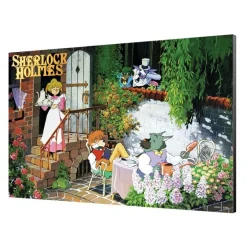 Maison Ghibli Wall Decoration-Wood Panel 03 - Tea Time - Sherlock Holmes