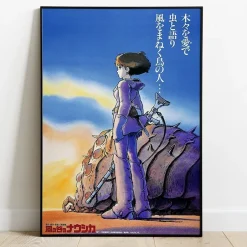 Maison Ghibli Wall Decoration-Wood Panel 35 X 50 Japanese Movie Poster - Nausicaa